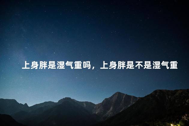 上身胖是湿气重吗，上身胖是不是湿气重
