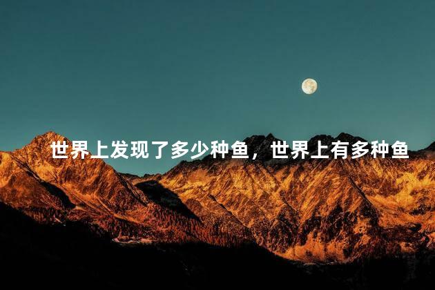 世界上发现了多少种鱼，世界上有多种鱼类