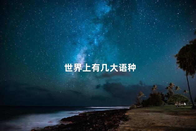 世界上有几大语种，全世界有几大语种