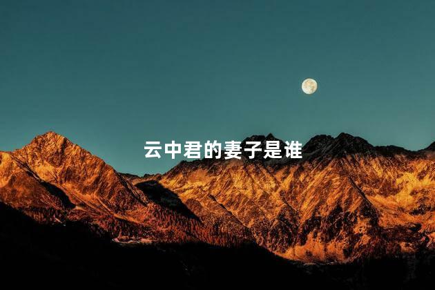 云中君的妻子是谁，云中君的老婆是