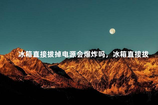 冰箱直接拔掉电源会爆炸吗，冰箱直接拔掉电源会不会爆炸