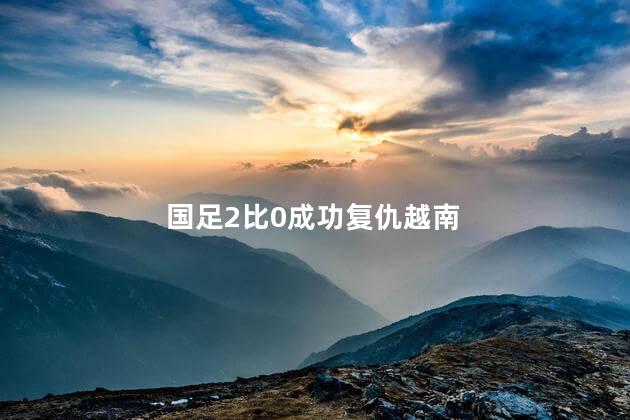 国足2比0成功复仇越南 中国男足完胜越南男足
