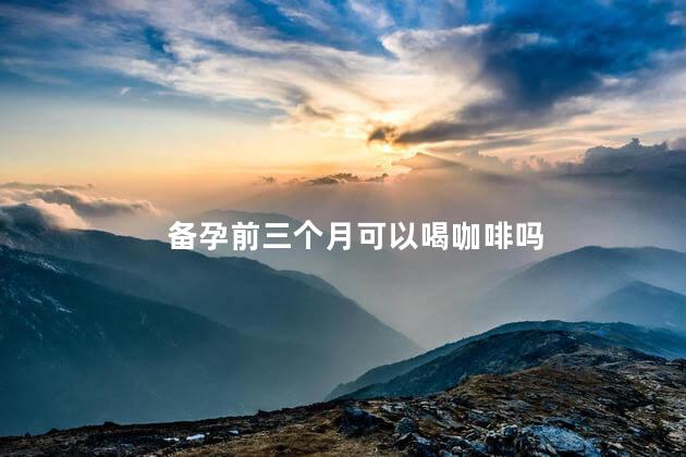 备孕前三个月可以喝咖啡吗，备孕前三个月能喝咖啡吗