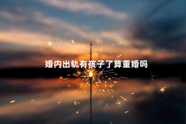 婚内出轨有孩子了算重婚吗，婚内出轨有孩子了属于重婚吗