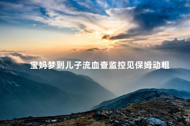 宝妈梦到儿子流血查监控见保姆动粗