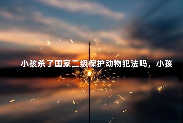 小孩杀了国家二级保护动物犯法吗，小孩杀了国家二级保护动物属于犯法吗