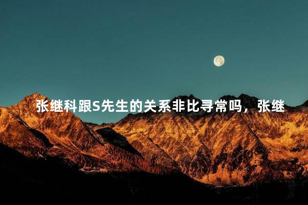 张继科跟S先生的关系非比寻常吗，张继科跟S先生有什么关系