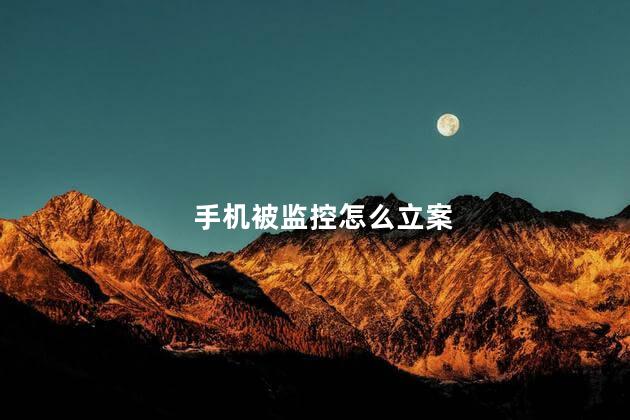 手机被监控怎么立案，手机被监控如何立案