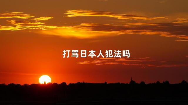 打骂日本人犯法吗，骂日本人犯法么