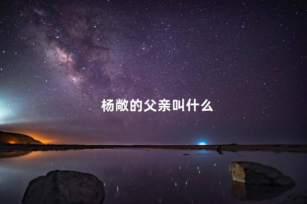 杨敞的父亲叫什么，杨敞的父亲是谁