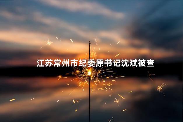 江苏常州市纪委原书记沈斌被查 引发了公众的震惊和关注