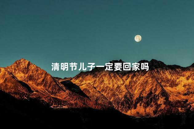 清明节儿子一定要回家吗，清明节儿子必须要回家吗