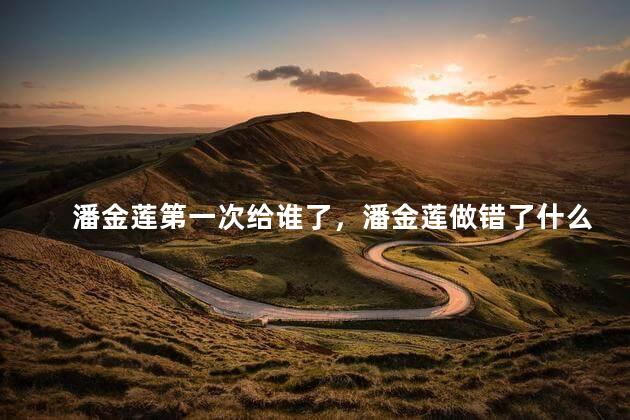 潘金莲第一次给谁了，潘金莲做错了什么