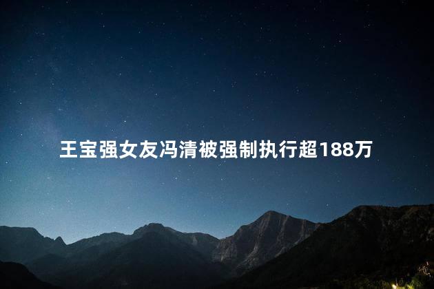 王宝强女友冯清被强制执行超188万