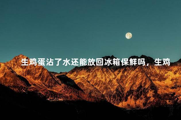 生鸡蛋沾了水还能放回冰箱保鲜吗，生鸡蛋外壳沾水后还能放回冰箱保鲜吗