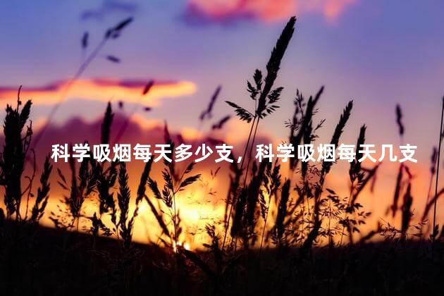 科学吸烟每天多少支，科学吸烟每天几支