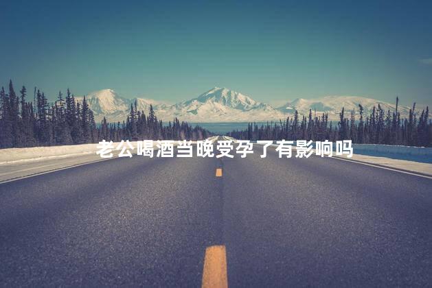老公喝酒当晚受孕了有影响吗，老公喝酒当晚受孕了有没有影响