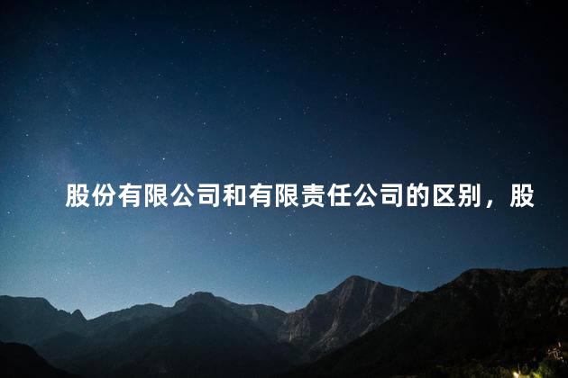 股份有限公司和有限责任公司的区别，股份有限公司和有限责任公司有什么区别