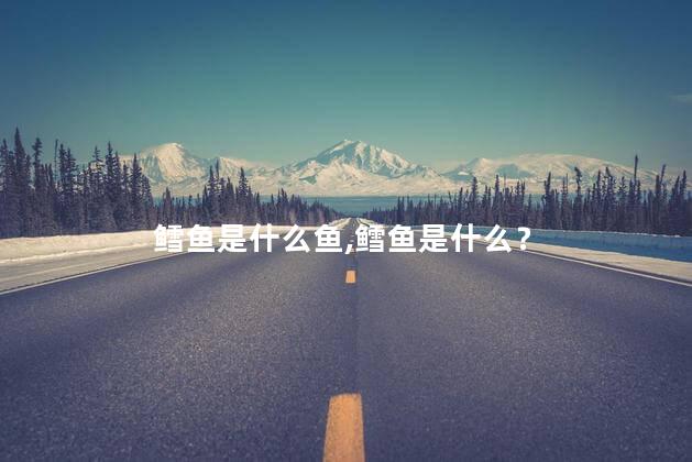 鳕鱼是什么鱼，鳕鱼是什么？